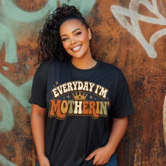 Everyday I’m Motherin PNG | Mom Life Design | Leopard Glam Mom | Funny Motherhood Quote | Trendy Mama Graphic | Instant Download for DTF & Sublimation