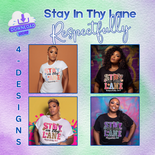 DIGITAL DOWNLOAD - Stay In Thy Lane PNG, Christian Faith Quote Design, Trendy Coquette Leopard Patchwork Sublimation File, Instant Digital Download