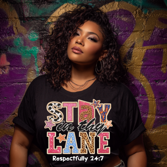 DIGITAL DOWNLOAD - Stay In Thy Lane PNG, Christian Faith Quote Design, Trendy Coquette Leopard Patchwork Sublimation File, Instant Digital Download