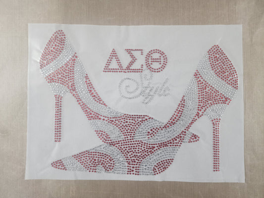 DLT Clear and Red (Rhinestone Transfer)