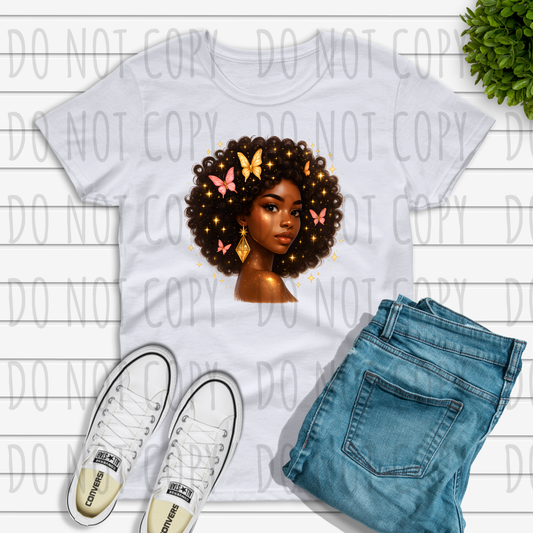 DIGITAL DOWNLOAD - Black Girl with Butterflies