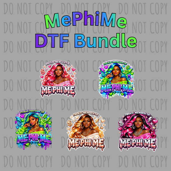 Proud Member of Me Phi Me Sorority Inspired Black Girl Graphic Divine Nine Style Afro Glam (DTF Transfer)
