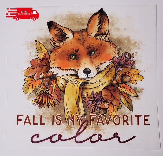 RTS - Fox Fall is My Favorite Color DTF Transfer