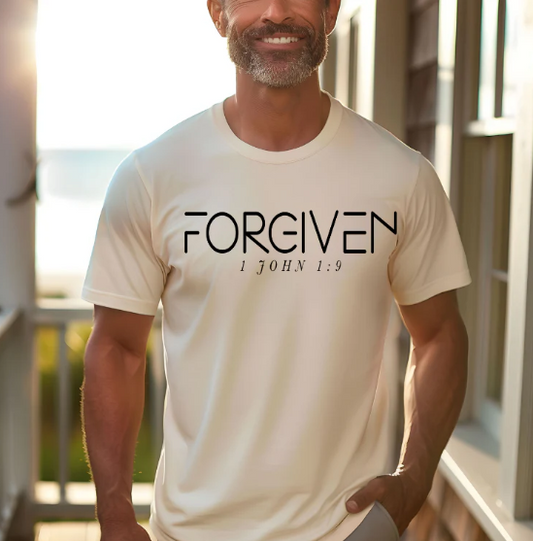 Forgiven: 1 John 1:9 (Screen Print Transfer)