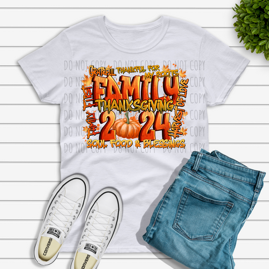 2024 Thanksgiving Family DTF Transfer