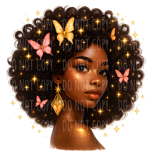 DIGITAL DOWNLOAD - Black Girl with Butterflies